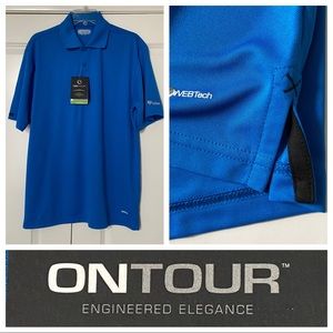 NWT Men’s M Golf SS Polo, Blue